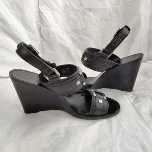 Tory Burch Carys Leather Wedges size 9M - Picture 9 of 16